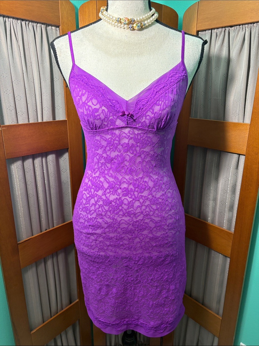 Victoria's Secret Violet Lace Chemise Slip